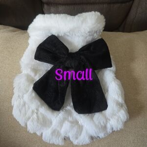 Elegant White and Black Pet Outfit